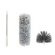 thumbnail image 2 of Plumero extensible de acero inoxidable con 2 cabezales de repuesto de microfibra y de cúpula | Limpiador de telarañas telescópico de 30 a 100 pulgadas | Resistente a rayones, lavable, para ventilador, 2 of 5