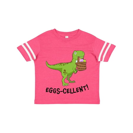 

Inktastic Eggs-cellent! Cute Easter T-Rex Dinosaur Gift Toddler Boy or Toddler Girl T-Shirt
