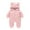 #Pink, variant on Frostluinai Cute Baby Girls' Fleece Footed Jumpsuit Baby Boy Snowsuit New Born Baby Winter Coat Toddler Lined Onesie Pajamas Warm Hooded Romper Pram for Infant