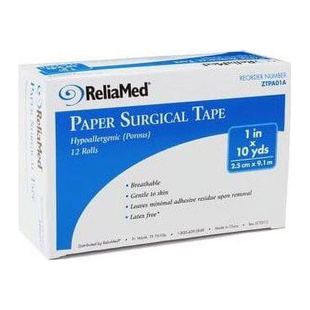 ReliaMed Paper Surgical Tape 2'' x 10 yds, 1 Roll