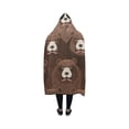 thumbnail image 2 of ASHLEIGH Hooded Blanket Brown Angry Bear Pilling Polar Fleece Wearable Blanket Throw Blanket 40x50 Inches, 2 of 2
