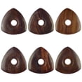 thumbnail image 3 of Rosewood Guitar Or Bass Pick - 4.0 mm Ultra Heavy Gauge - 346 Contoured Triangle With Grip Hole Shape - Natural Finish Handmade Specialty Exotic Plectrum, 3 of 5