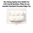 thumbnail image 2 of Slow Rising Squishy Relaxation Toy with Colorful Sprinkles, White, for Relaxation, Simulated Chocolate Squeeze Toy, 2 of 3