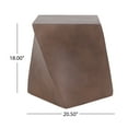 thumbnail image 2 of Llinc Store Abstract Twisted Design Concrete Texture Side Table, Minimalist Brown End Table for Porch, Patio, 2 of 10