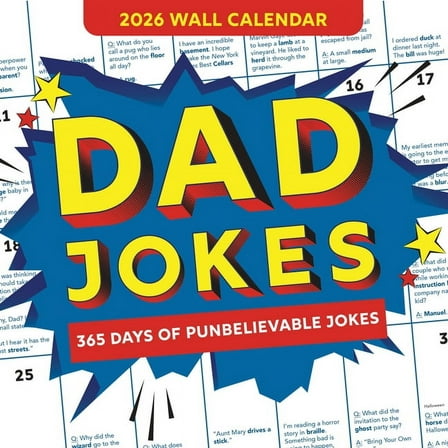 World's Best Dad Jokes Collection 2026 Dad Jokes Wall Calendar: 365 Days of Punbelievable Jokes, (Paperback)