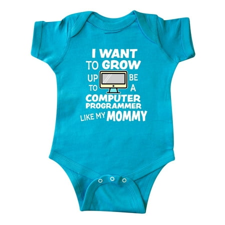 

Inktastic I Want To Grow up To Be a Computer Programmer Like My Mommy Gift Baby Boy or Baby Girl Bodysuit