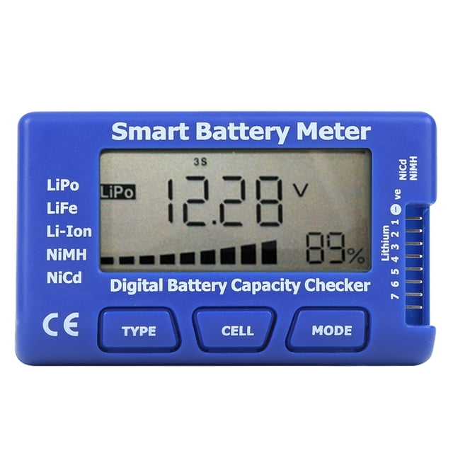Battery Capacity Checker,5‑In‑1 Intelligent Digital Battery Digital Battery Meter Battery Meter Luxury Finish