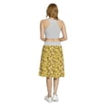 thumbnail image 5 of Women's Yellow and Brown Retro Swirls Curvy A-line Printed Skirt Casual Wear, XL, Chocolate Khaki, by Ambesonne, 5 of 6