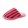 thumbnail image 2 of Stripe Slippers-Fluffy Fur Chic Fashion Casual Clean Y2k Cute Indoor Outdoor Vacation Bathroom Comfortable, 2 of 4