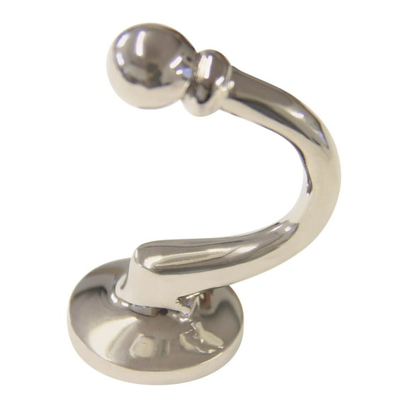 RCH Hardware HK-BR2389-50 Brass Wall Hook, 2 Inch, Polished Nickel
