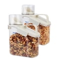 thumbnail image 1 of Recipientes herméticos para cereales de 1,6 litros con taza medidora, 2 unidades, 1 of 6