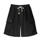 thumbnail image 4 of pstuiky Pantalones cortos de gimnasio para hombre, Pantalones cortos de trabajo rectos y holgados con múltiples bolsillos de moda de verano para hombre Pantalones cortos para correr para hombre, 4 of 7