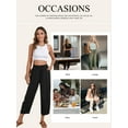 thumbnail image 5 of Eytino Women's Summer High Waisted Baggy Pants Casual Ankle Length Trouser Slacks with Pockets Black L, 5 of 10
