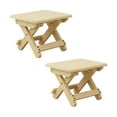 thumbnail image 3 of Taburete plegable compacto de madera para picnic, 24 x 20 x 20 cm, con travesaño reforzado para patio. 2 piezas, 3 of 9