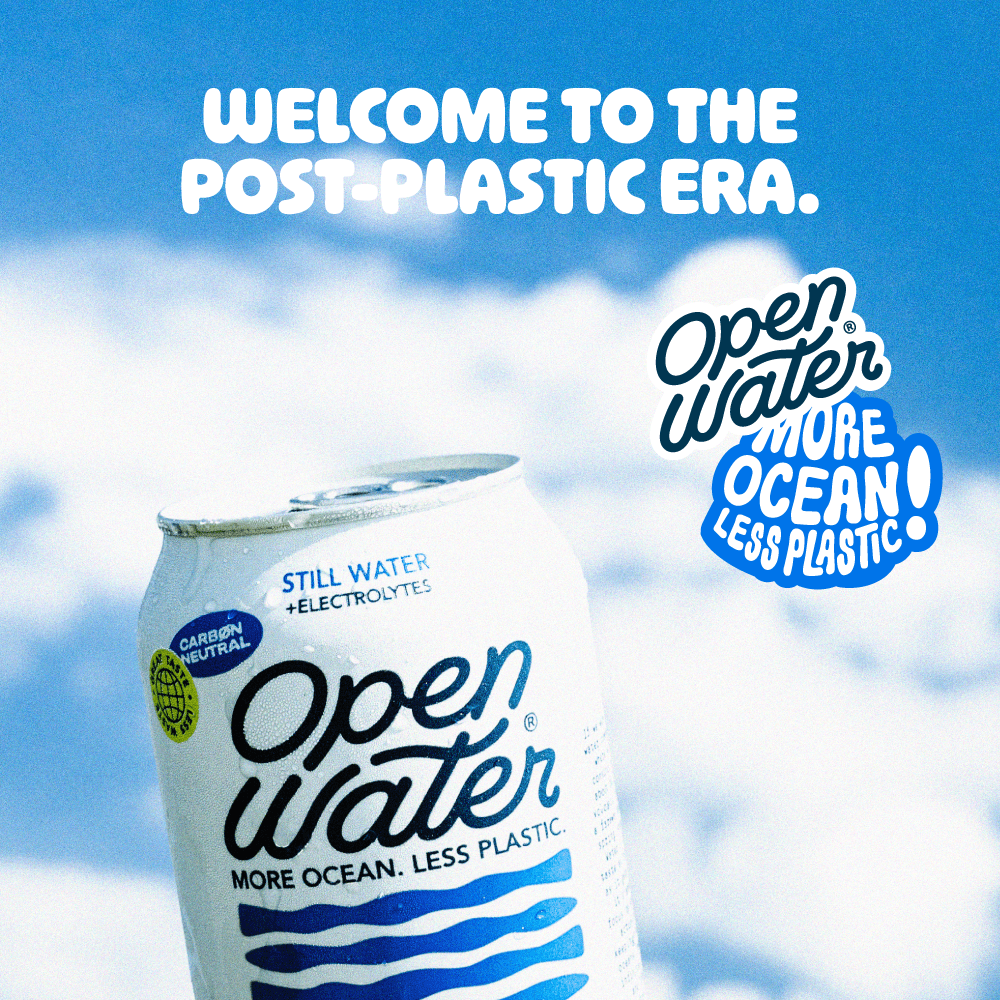 Open Water | Still Canned Water with Electrolytes in 12-oz Aluminum Cans (1 Case, 12 cans TOTAL) | BPA-Free and Eco Friendly