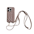 thumbnail image 2 of Premium Leather Double-Layer Card Slot Crossbody Lanyard Shockproof Phone Case,iPhone 13 Pro, 2 of 7