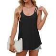 thumbnail image 3 of Deago Women's Flowy Tank Tops Loose Casual Summer Tops Sexy Spaghetti Strap Scoop Neck Sleeveless Tunic Camisoles (Black, M), 3 of 8