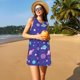 thumbnail image 3 of Fotbe Space Vestido de Verano sin Mangas para Mujer – Vestido Midi Línea A, Estilo Camiseta Floral, Vestido Playero Casual y Fluido, 3 of 7