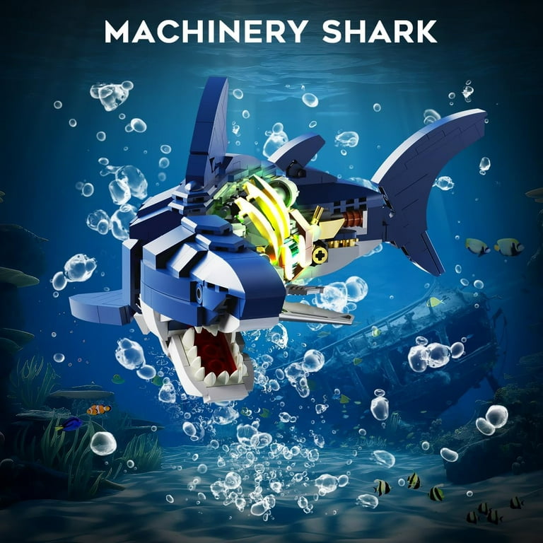 【新品未開封】Shark chillpil　本体　ターコイズブルー Mountainish Technic Shark with Swivel Body & Light Building Kit