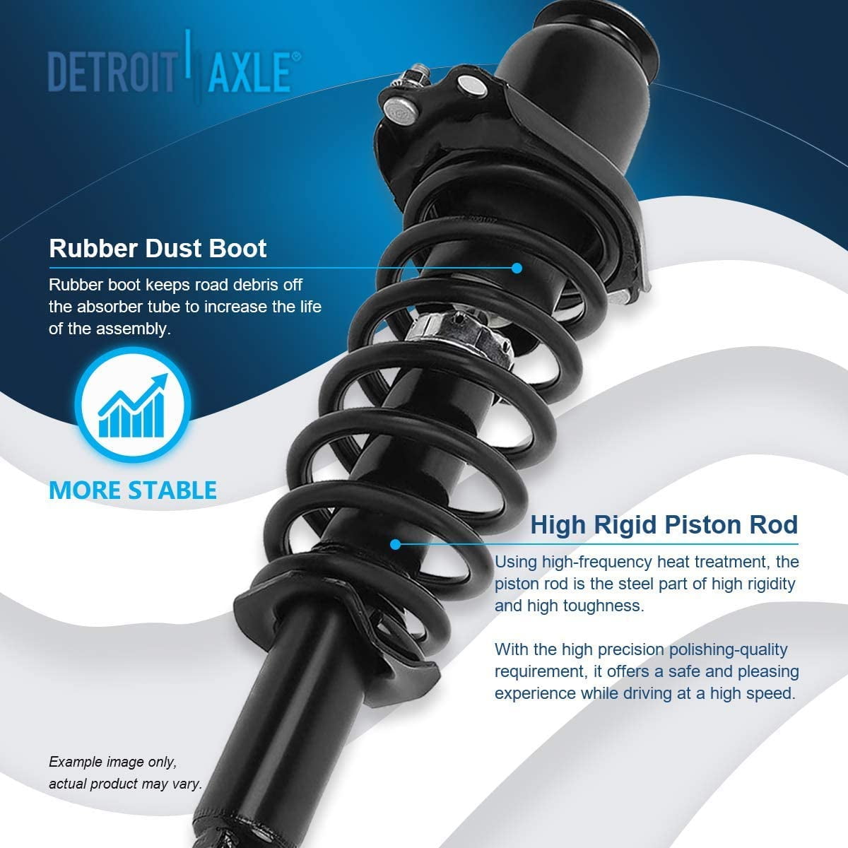Detroit Axle - 1.8L Struts Kit for 09-13 Toyota Corolla Complete 4 Ready Struts with Coil Spring Assembly 2009 2010 2011 2012 2013 Front Rear Suspension Strut Shock Absorber