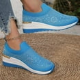 thumbnail image 5 of longantii Orthopedic Casual Shoes for Women Arch Support Non Slip Slip on Running Shoes Wide Width Mesh Stretch Server Shoes Comfort 2026 Foam Shoes Sky Blue, 5 of 8