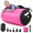 Carbon Fiber+Pink-3.3'L x 2.6'D, variant on Gymnastics Inflatable Air Roller with Pump, Carbon Fiber+Pink, 4'L x 2.5'D