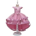 thumbnail image 1 of Vestido de cola bordada para niña europea y americana, poncho de encaje, hilo, actuación para niña de un año, piano, ropa para bebé, 1 of 6