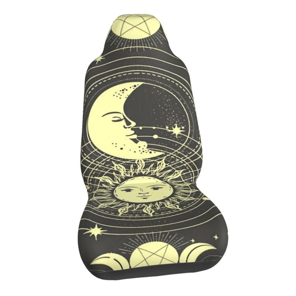 Moon And Star Pattern Car Seat Covers Stretch Car Seat Protectors Universal Fit