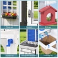 thumbnail image 5 of COCLUB Outdoor Wooden Playhouse with Play Tool Shed & Pegboard Play Wall, Kids Todder Ages 3+, 5 of 7