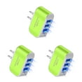 thumbnail image 1 of Justharion Chargeur Prise US USB LED 1000mA Adaptateur de Charge pour Cellulaire Tablette avec Indicateur Circuit Portable pour Protection Bloc d'Alimentation Vert 3Ensemble, 1 of 6