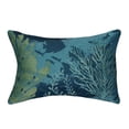thumbnail image 3 of Liora Manne Marina Coral Garden Indoor Outdoor Decorative Pillow Lapis, 3 of 5