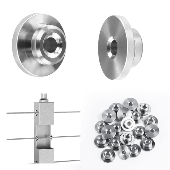 Muzata 20Pack 1/8" Level Wheel Protector Sleeve Cable Railing Kit ONLY for Level Metal Posts 1/8" Cable T316 Stainless Steel CR72, CP3
