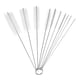 thumbnail image 2 of Juego de 10 cepillos de limpieza para pajitas, de acero inoxidable y nailon (blancos)., 2 of 6