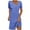 DT-Purple, variant on DailyTrove Women's Asymmetric Button-Front Midi Dress, Short Sleeve, Modern Casual & Office Wear, Soft Rayon Blend