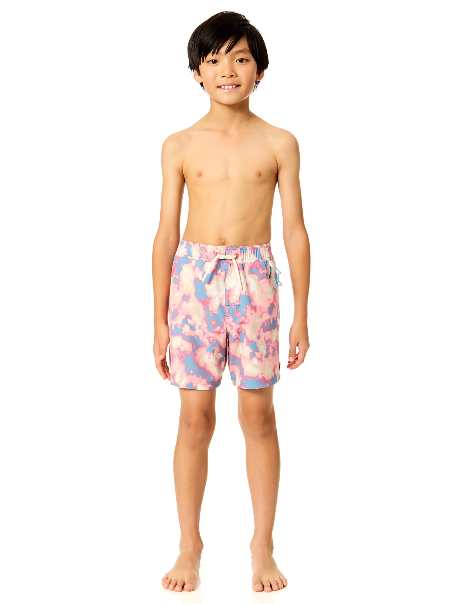 Rugged Shark Boys 5" Inseam Swim Trunks, Sizes 4-16
