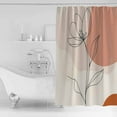 thumbnail image 4 of 60x72 Inch Shower Curtains for Bathroom Boho Floral Fabric Bath Curtain Decor Abstract Art Modern Conciseness Botanical Waterproof Restroom Curtains Shower Set Accessories with 12 Hooks 60 Inch, 4 of 6