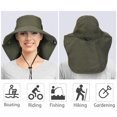 thumbnail image 7 of Tirrina Men's Outdoor Sun Protection Fishing Cap with Neck Flap Wide Brim Mesh Hat for Travel Camping Hiking Hunting, 7 of 7