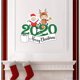 thumbnail image 5 of Inteprter 2021 Feliz Navidad pegatinas de pared ventana Santa Claus pegatinas de vidrio adornos navideños para el hogar adornos decoración de fiesta de Kits de decoración para fiestas 15*14.5 CM Inteprter HA002271-01, 5 of 6