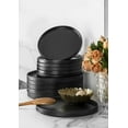 thumbnail image 6 of Ceramic Dinner Plates Set of 6, 10 Inch Matte Black Salad Dessert Plates, Microwave Oven Dishwasher Safe, 6 of 8