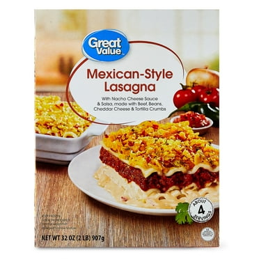 Great Value Mexican Style Lasagna, 32 oz (Frozen)