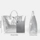 thumbnail image 5 of Bolsa Lushandy de PVC para mujer con estampado de letras, asa superior transparente, 5 of 7