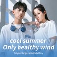 thumbnail image 5 of iLiebe Hands Free Portable Neck Fan, Rechargeable LED Sports Hanging Neck Fan, Portable Mini Neck Fan Hands-Free Fan, Headphone Design USB Fan for Sports, Office and Outdoor, 5 of 9