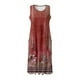thumbnail image 3 of WILLBEST Vestido Largo Informal De Verano Para Mujer, Estampado, Sin Mangas, Hasta La Rodilla, Para Playa, Cuello Redondo, Con Bolsillos, Para Vacaciones, Viajes Y Uso Diario., 3 of 3