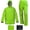Fluorescence, variant on Rain Suit for Men Women Ultra-Lite Rain Gear Jacket with Pants 3-Piece Portable Ripstop(Black,Medium)