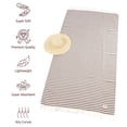 thumbnail image 5 of American Soft Linen 100% Cotton Turkish Peshtemal Beach Towels, 35"x60" size 4 Pack Swim Towels for Beach and Pool Towels, Brown, 5 of 6
