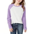 thumbnail image 7 of OGLCCG Kids Girls Long Sleeve Tunic Shirts Casual Crewneck Color Block Pullover Tee Loose Fit Lightweight Fall Blouses Tops 2-13 Years, 7 of 7