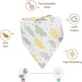thumbnail image 3 of Paquete de 5 baberos bandana de algodón orgánico en colores pastel para bebés, colores sólidos para niños y niñas, 3 of 5