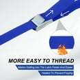 thumbnail image 4 of 1" x 13 ft Lashing Strap with Buckles, 2 Pcs Cam Buckle Tie Down Straps Cinch Straps Up to 551 lbs, Blue, 4 of 7