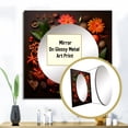 thumbnail image 3 of Designart "Amazonian Creeper Red Blossom Enchantment I" Flowers Red Large Square Mirror - Square Bedroom Mirror Printed Wall Decor - Traditional Square Printed Wall Mirror Art, 3 of 5