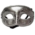 thumbnail image 2 of Antifaz de mascarada Salvador de Mardi Gras plata, 2 of 9